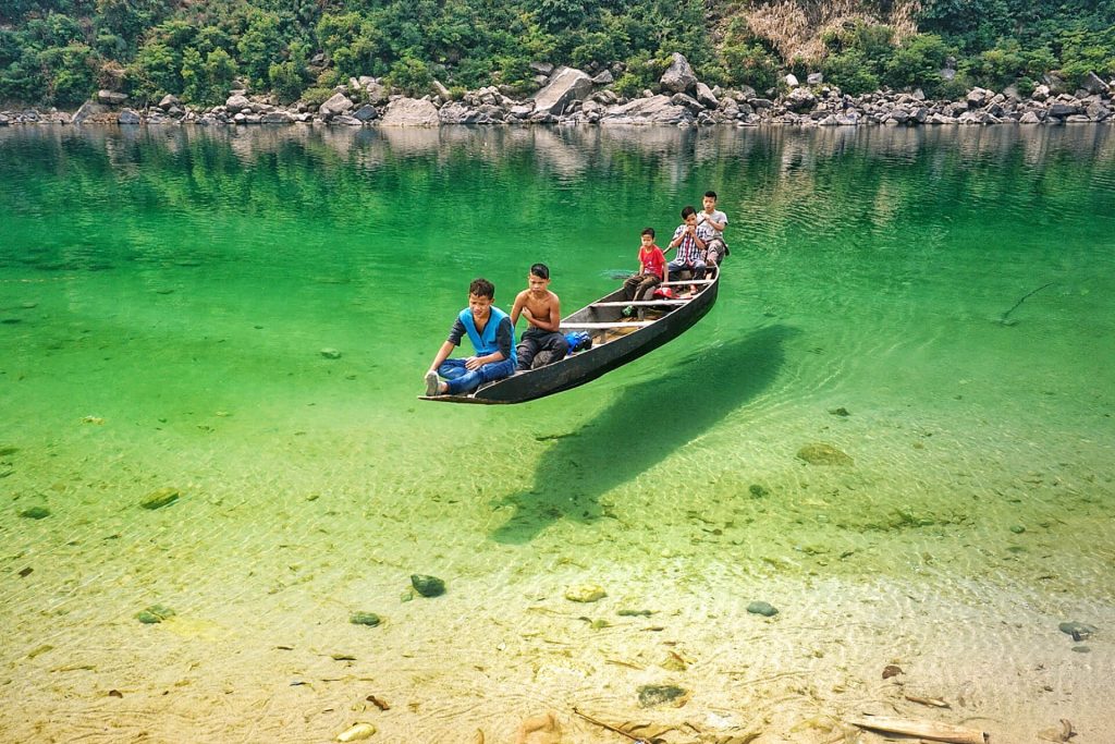 Boat on the Umngot River