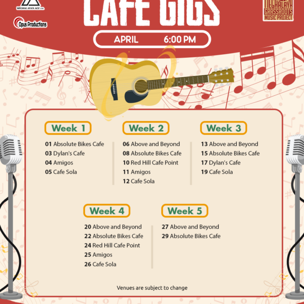 April 2025 6 PM Cafe Calendar Shillong