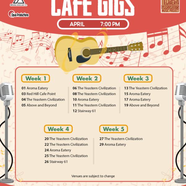 April 2025 7 PM Cafe Calendar Shillong