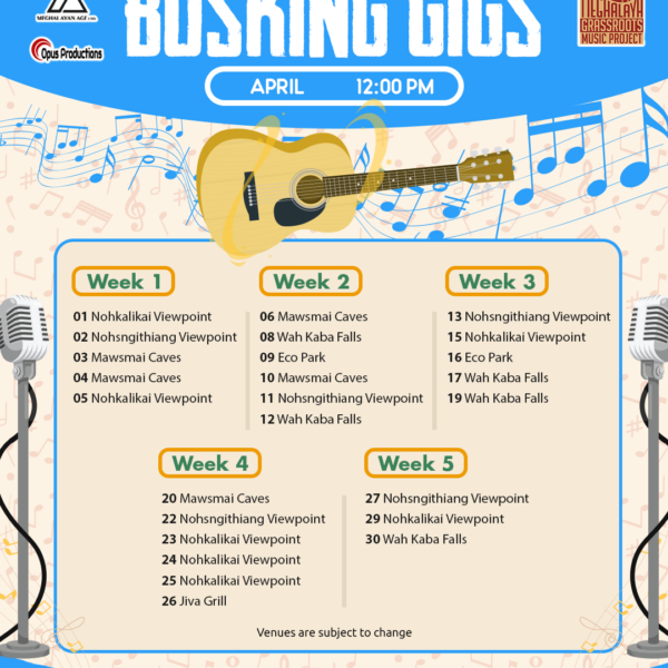 April 2025 Busking Calendar Sohra 12PM