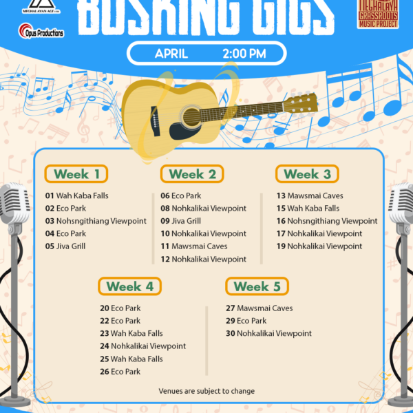 April 2025 Busking Calendar Sohra 2PM