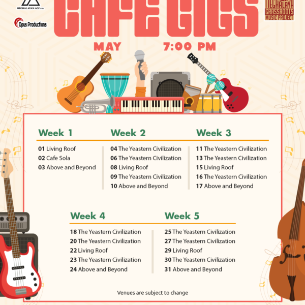 May 2025 7 PM Cafe Calendar Shillong