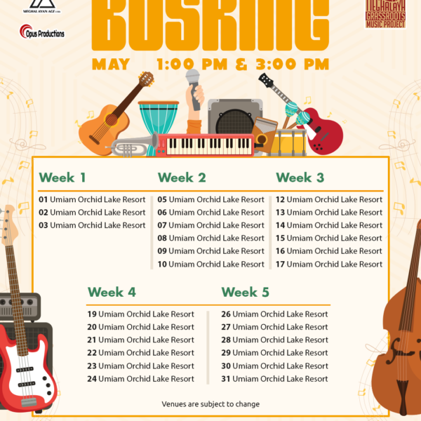 May 2025 Busking Calendar Ri Bhoi